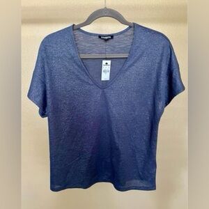 Express Women’s sparkly gray blouse